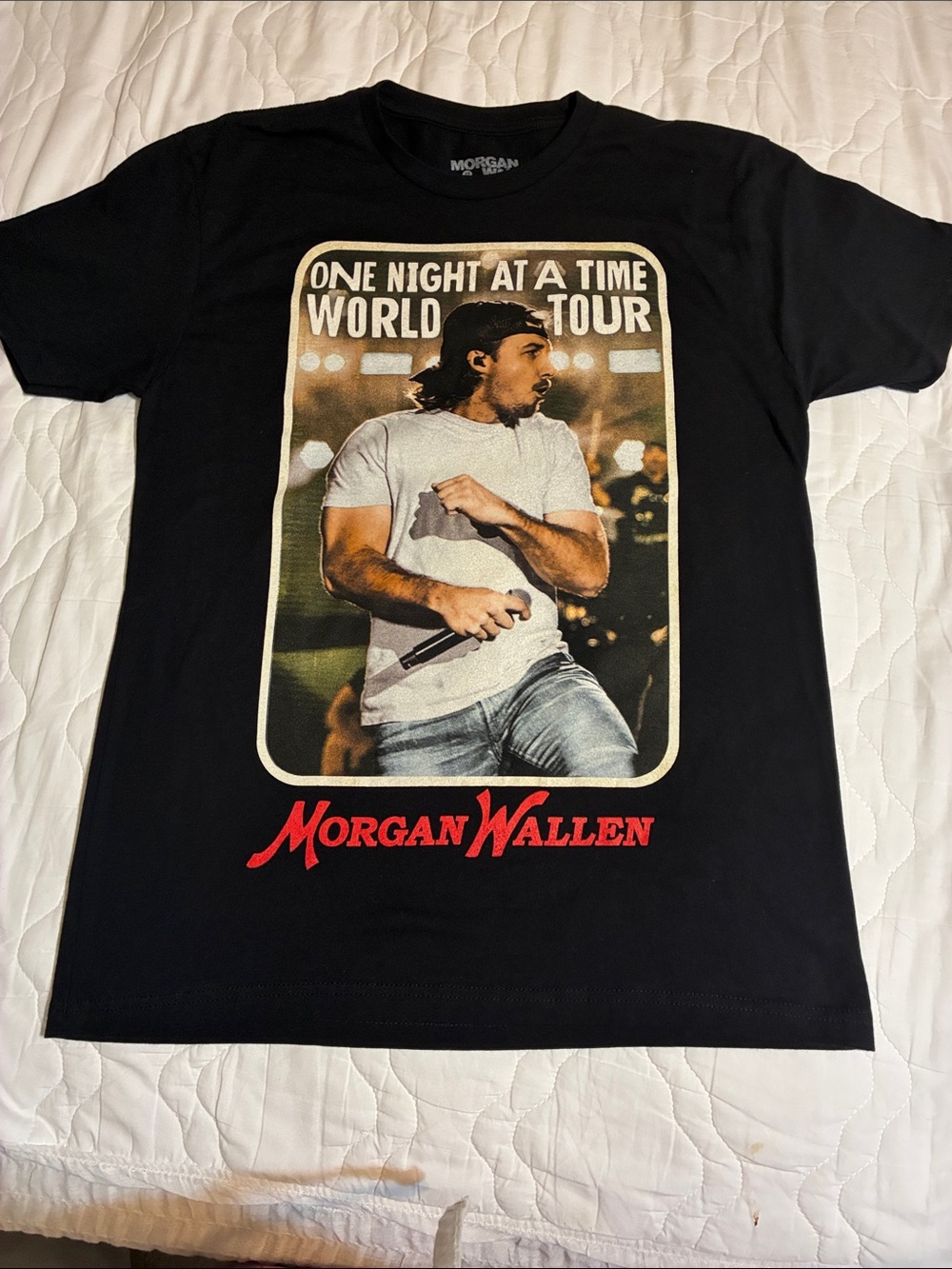 Morgan Wallen Med Black 'One Night at a Time' Graphic Tee